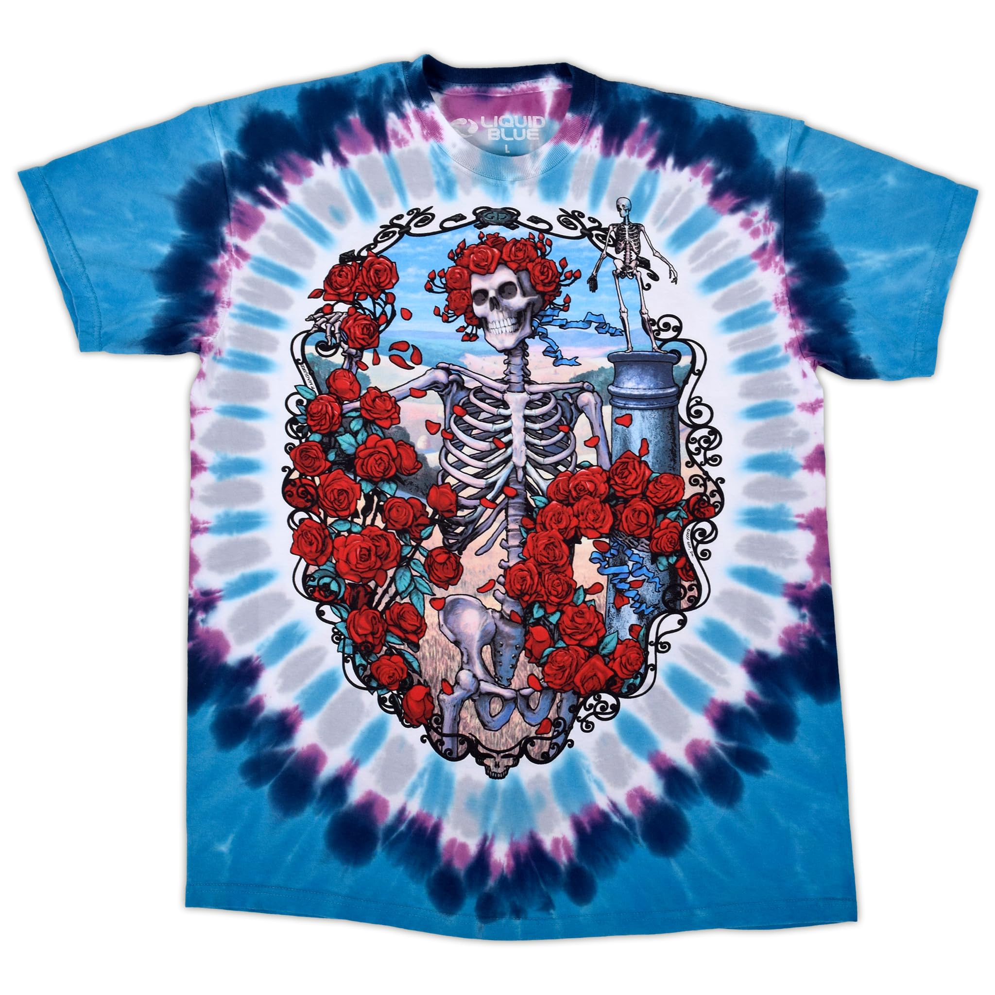 Liquid Blue Grateful Dead 30th Anniversary Band Tee β Tie Dye Short Sleeve T-Shirt, Vintage Concert Shirt for Men & Women